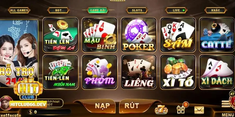 HITCLUB đa dạng game giải trí