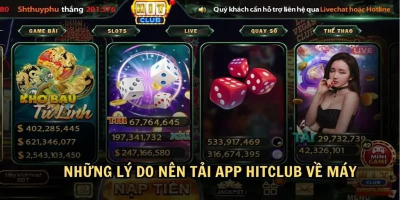 Có nhiều ưu điểm khi tải app HIT CLUB